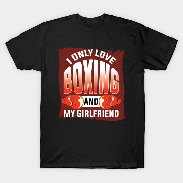 Hit like a Girl QuoteVintage Boxer Boxing Gloves Design T-Shirt by Riffize